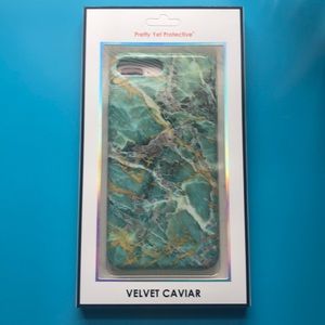 Velvet Caviar Blue&Gold Marble iPhone 8 Plus Case